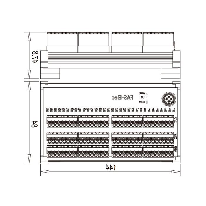 IP20, IO-Link Hub, PNP, 32DO, terminal module, 00BH14